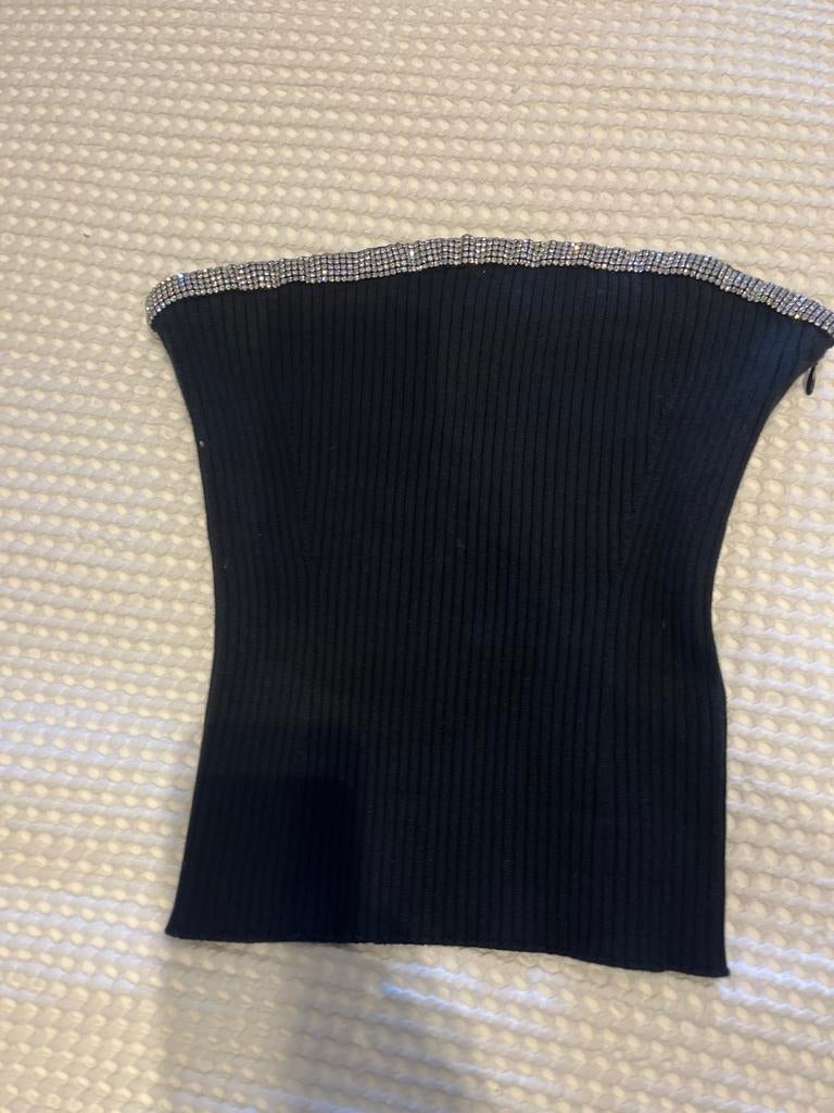 Ba&sh zwarte top met steentjes, Maat 38/40 (M), Zwart, Ophalen of Verzenden, Zonder mouw