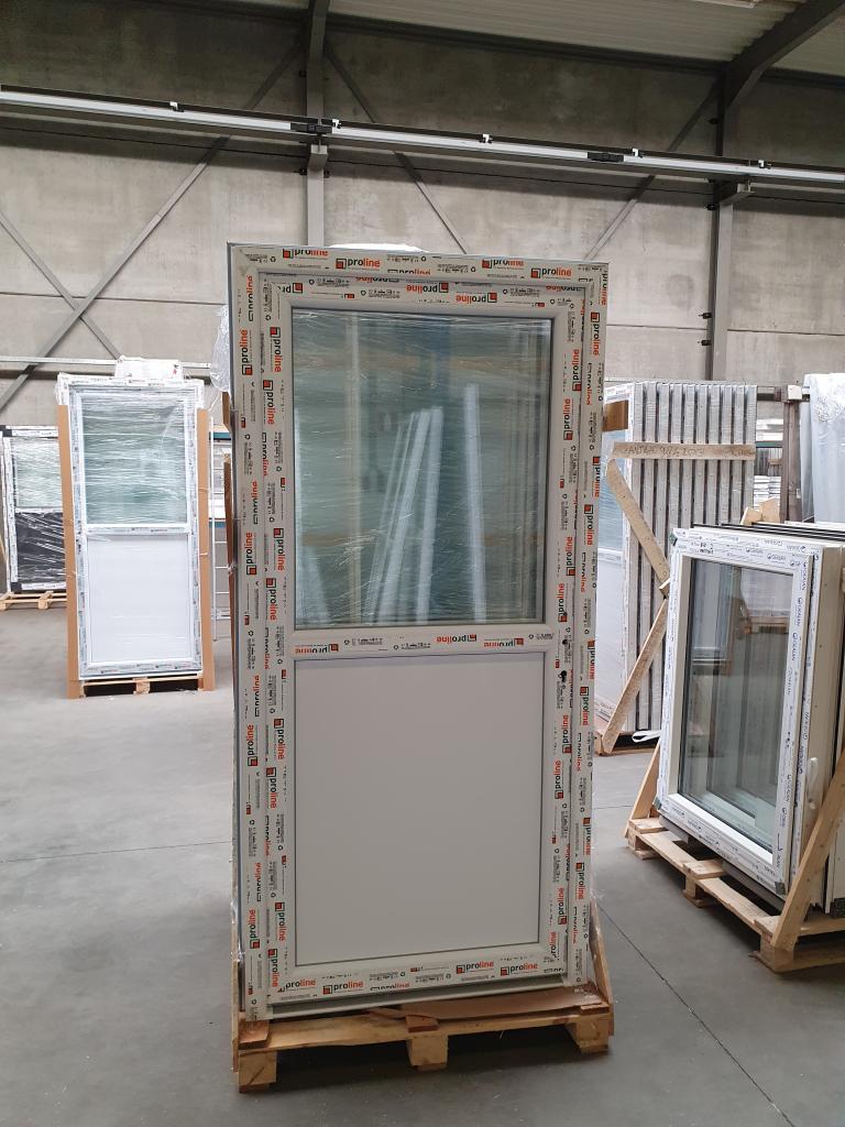 Kunststof deur wit 102 x 206 cm wit intrekprofiel, Niet ingevuld, Nieuw, Ophalen of Verzenden, Buitendeur