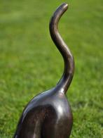 GROTE STREKKENDE POES / KAT / BRONZEN TUINBEELD, Dierenbeeld, Nieuw, Info@huisentuindecoratiemarie.nl, Huis en tuin decoratie marie
