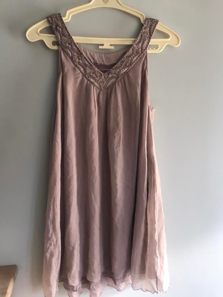 Zijden jurk van Ganesha Ibiza, Ophalen of Verzenden, Zo goed als nieuw, Maat 36 (S), Boven de knie