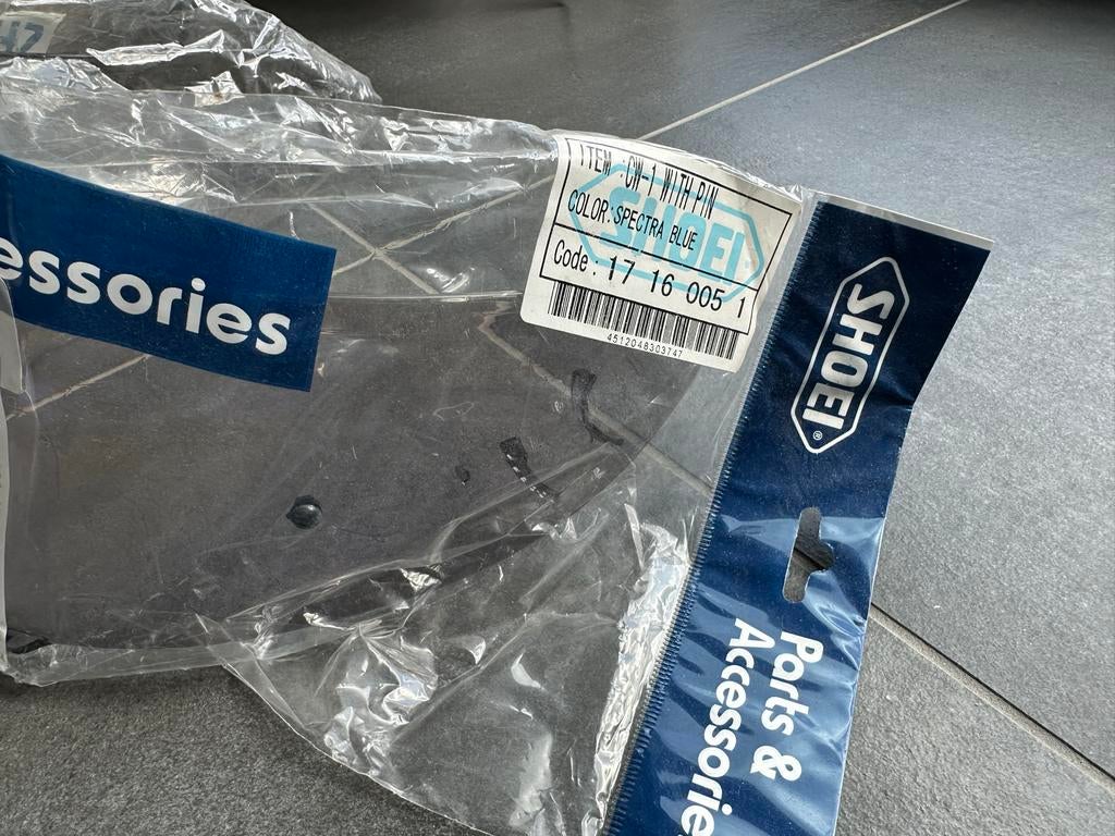 Shoei vizier CW-1 spectra blue voor XR1100 en X spirit 2, Ophalen of Verzenden, Nieuw met kaartje, Shoei