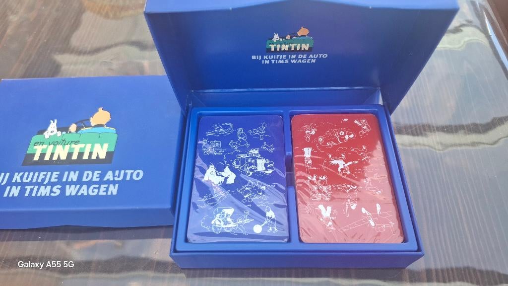 2 sets speelkaarten Kuifje nieuw, Verzamelen, Ophalen of Verzenden, Nieuw, Speelkaart(en)
