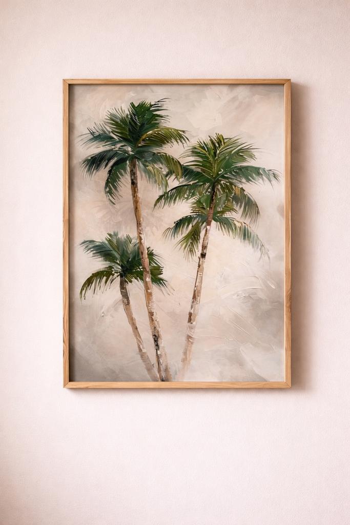 Trendy canvas poster Palmbomen 50x70 nieuw!, Huis en Inrichting, Woonaccessoires | Wanddecoraties, Ophalen of Verzenden, Nieuw
