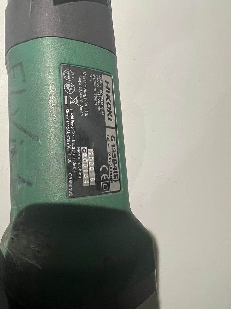 Hikoki G13SB4(S) 125mm Haakse Slijper - Zo goed als nieuw, Ophalen of Verzenden, Zo goed als nieuw, Nvt, Nvt