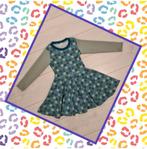 Blauwe zwierjurk met bloemenprint, mt 104, Kinderen en Baby's, Kinderkleding | Maat 104, Ophalen of Verzenden, Zo goed als nieuw