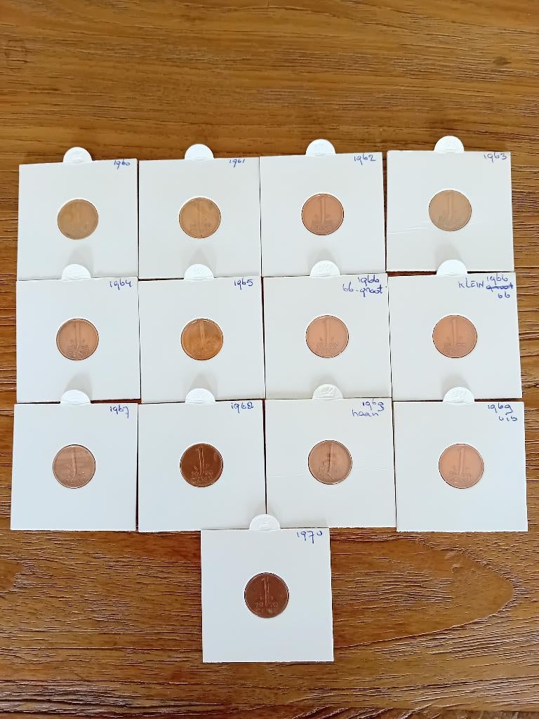 div. 1 cent munten, Postzegels en Munten, Ophalen of Verzenden, Koningin Juliana, 1 cent, Losse munt