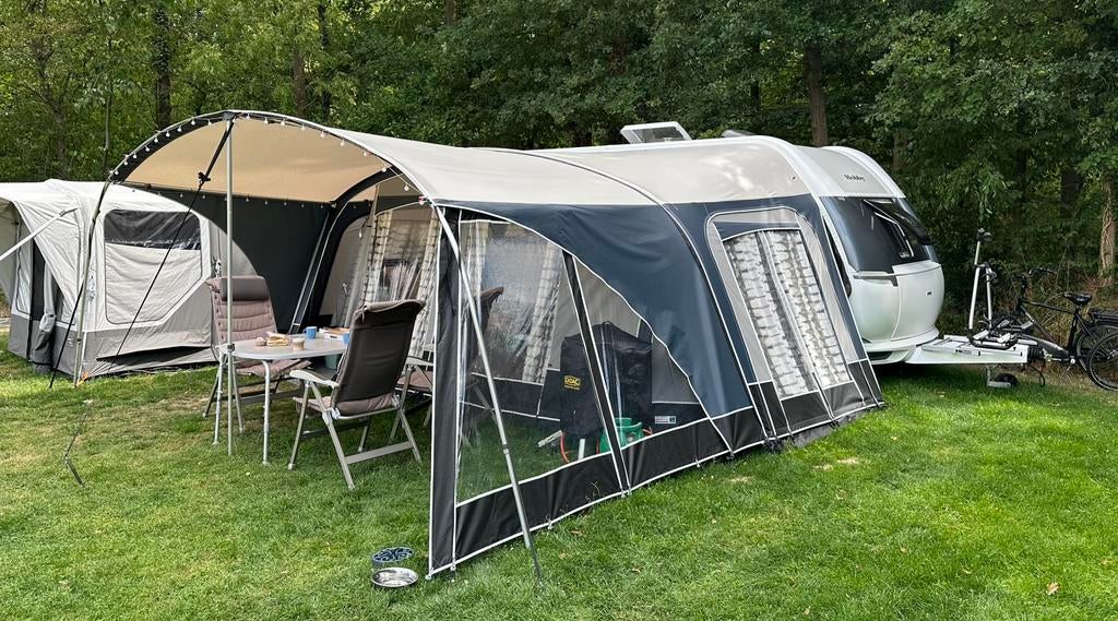 Unico milaan 10.1 Carbon Blue met losse luifel, Caravans en Kamperen, Voortenten en Luifels, Zo goed als nieuw, Ophalen