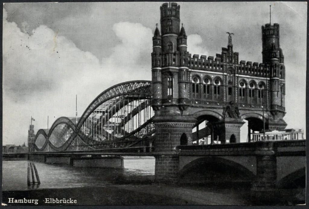 Hamburg - Elbbrücke 1935, Verzenden, 1920 tot 1940, Gelopen, Duitsland