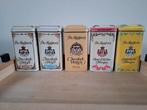 De Ruijter blikken - Set van 5 vintage voorraadblikken, Ophalen of Verzenden, Gebruikt, Overige, Overige merken