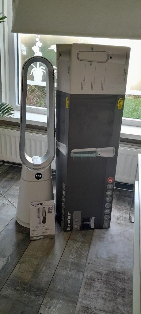 Bladloze vloer ventilator, Witgoed en Apparatuur, Ventilatoren, Ophalen of Verzenden, Ventilator met afstandsbediening, Zo goed als nieuw