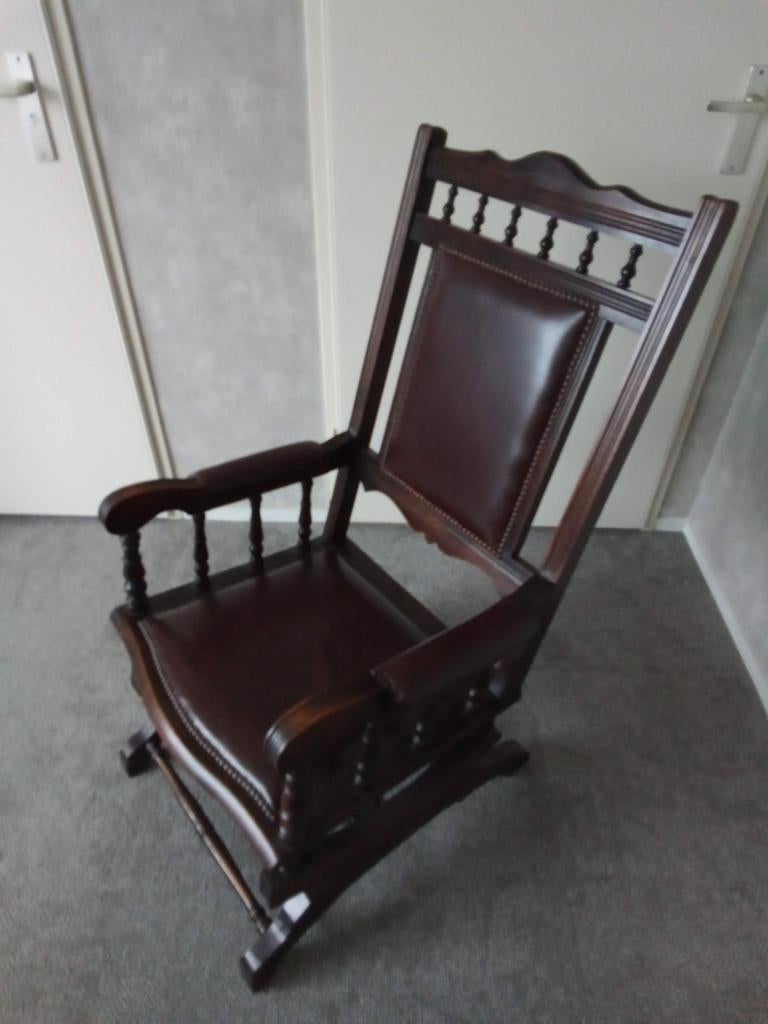 Schommelstoel Engels Antiek, Antiek en Kunst, Antiek | Meubels | Stoelen en Banken, Ophalen of Verzenden