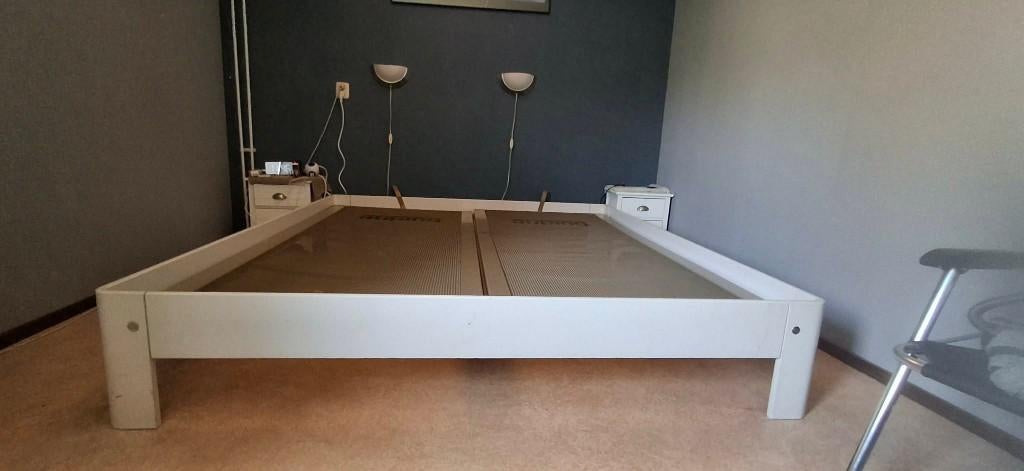 Auping Auronde bed 180x200 cm, Huis en Inrichting, Slaapkamer | Bedden, Ophalen, Wit, Tweepersoons, 180 cm