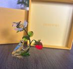 Swarovski Idyllia Kikker met Aardbei, Verzamelen, Swarovski, Ophalen of Verzenden, Zo goed als nieuw, Figuurtje