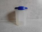 Tupperware Ruimtespaarder Rond 440 ml. Strooideksel Blauw, Ophalen of Verzenden, Gebruikt, Blauw, Bus of Trommel