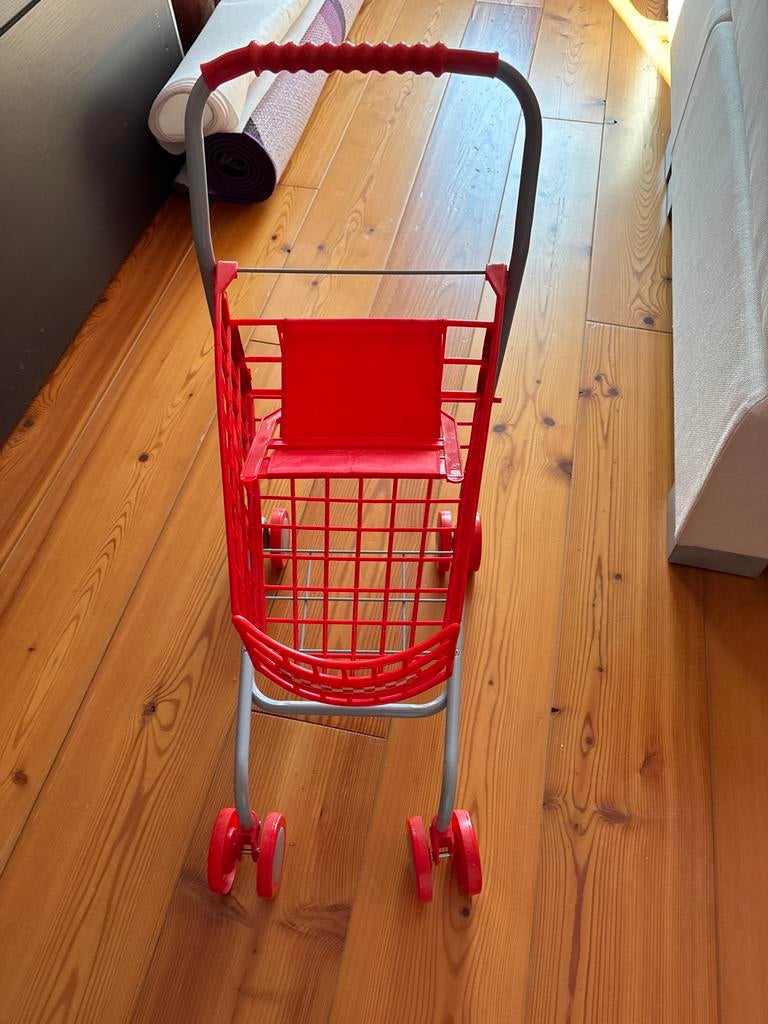 Rood kinder boodschappenwagentje - Zo goed als nieuw, Ophalen of Verzenden, Zo goed als nieuw, Jongen of Meisje
