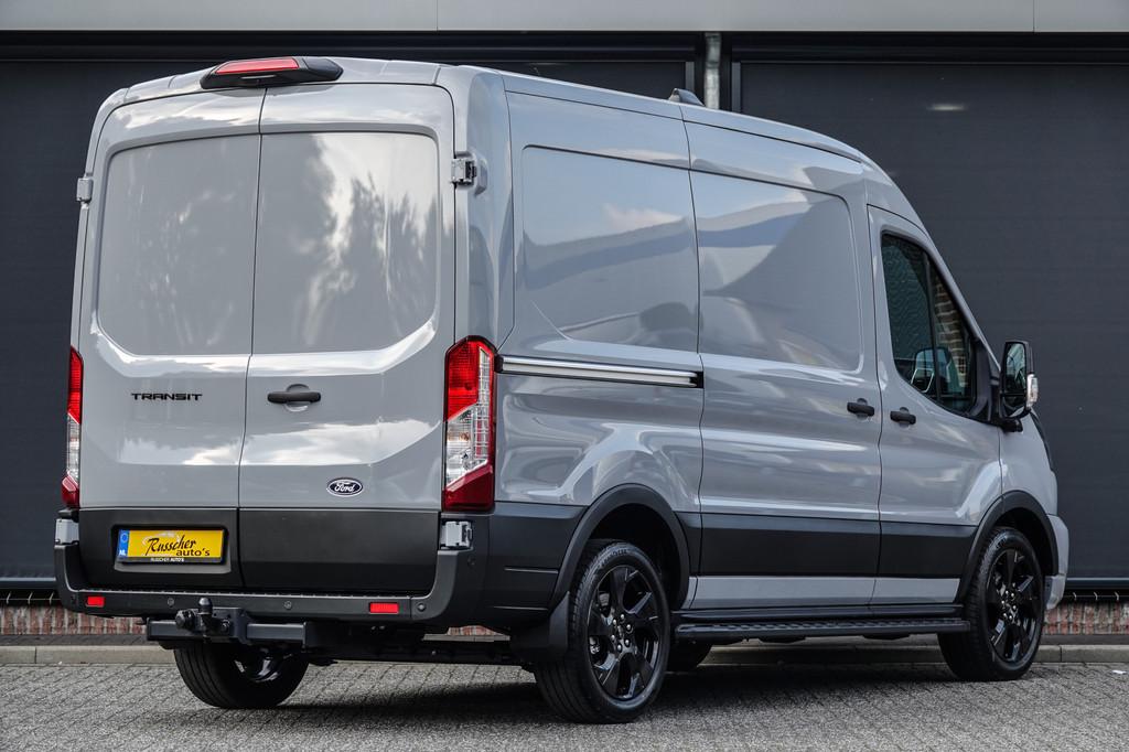 Ford Transit L2H2 | 2.0Tdci 165Pk A8 Aut. | 350 | Raptor Edi, Auto's, Bestelauto's, 12 maanden, Stof, Zwart, 2800 kg