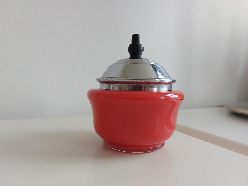 Deksel potje Suikerpot rood glas Art Deco, Antiek en Kunst, Antiek | Glas en Kristal, Ophalen