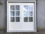 PUI openslaande dubbele deuren met KOZIJN Tiny house serre, Doe-het-zelf en Verbouw, Ophalen, Gebruikt, 120 cm of meer, Buitendeur