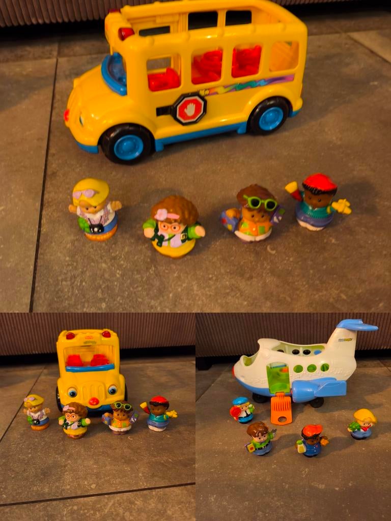 Little People bus en vliegtuig, Kinderen en Baby's, Speelgoed | Fisher-Price, Ophalen, Auto of Voertuig, Met licht