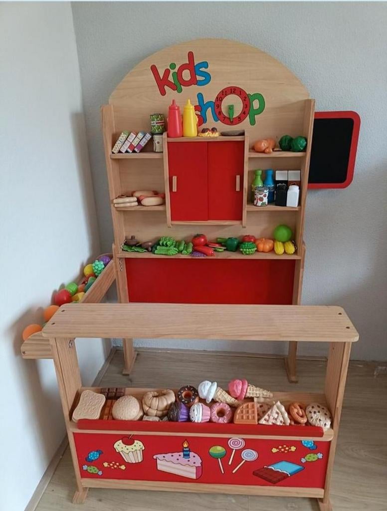 Houten speelgoedwinkel, inclusief accesoires, Ophalen