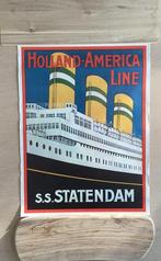 Poster, Holland Amerika Lijn, Verzamelen, Ophalen of Verzenden, Gebruikt, Rechthoekig Staand, Overige onderwerpen