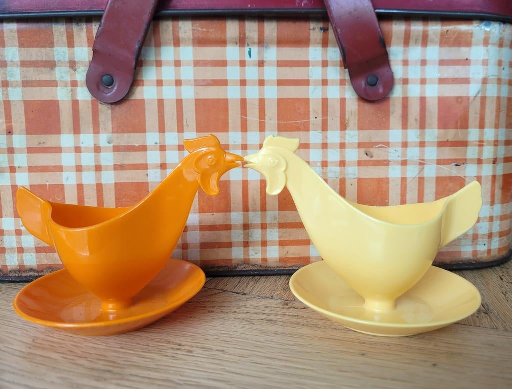 Retro eierdopjes ~, Ophalen of Verzenden, Huis en Inrichting