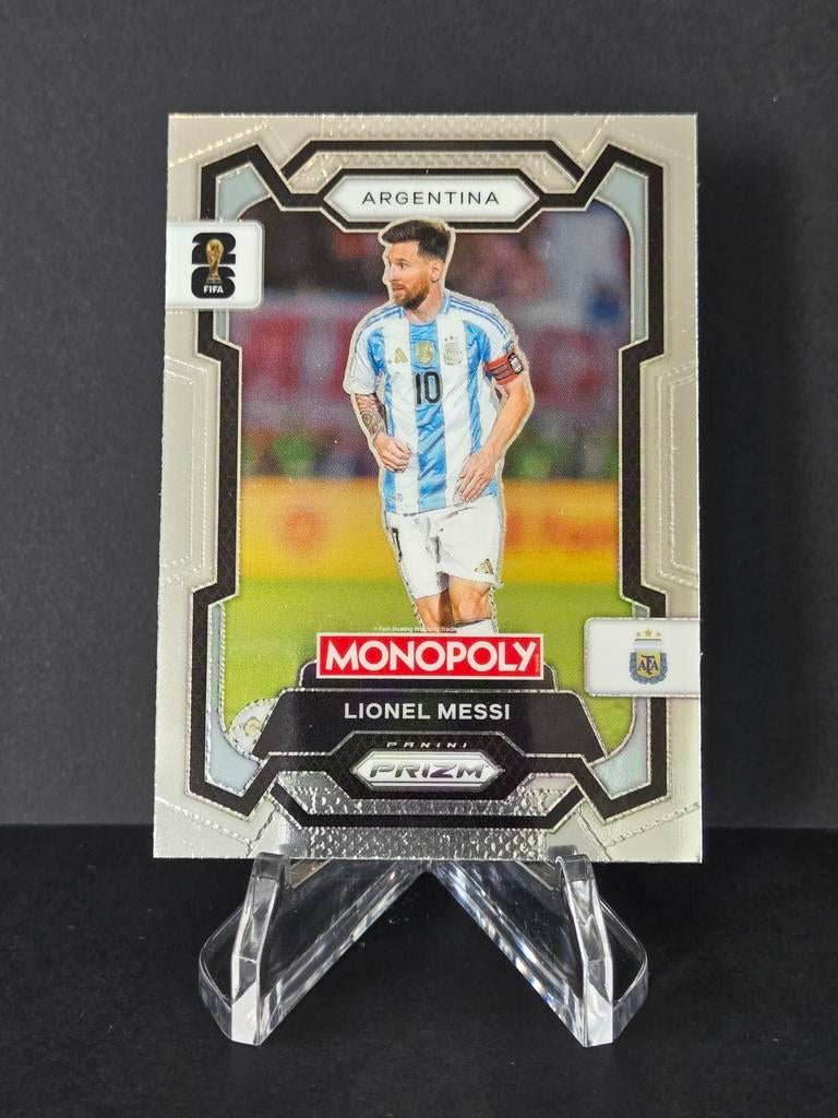 Messi Silver Refractor Panini Monopoly Prizm World Cup 2026, Ophalen of Verzenden, Nieuw