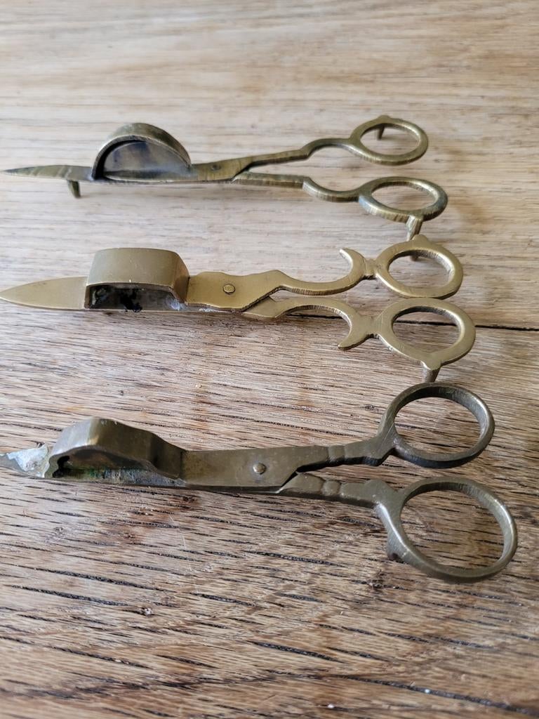 Antieke koperen kaarsensnuiter snuiters kaarsendover, Ophalen of Verzenden