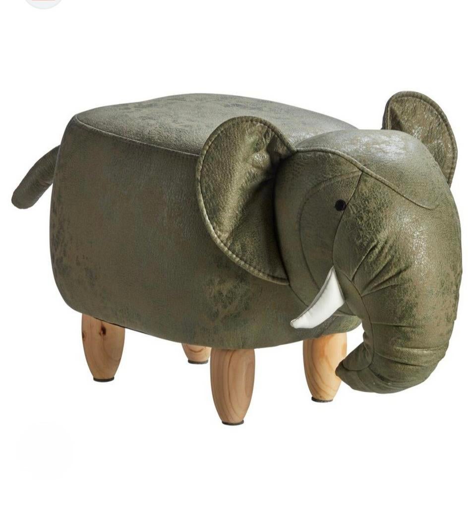 Olifanten poef, Huis en Inrichting, Krukjes, Ophalen, Hout