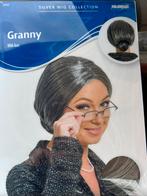 Feest pruik granny, Ophalen of Verzenden, Zo goed als nieuw, Carnaval, Accessoires
