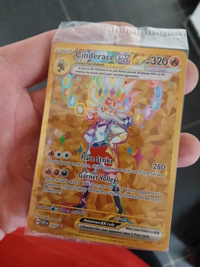 Cinderace Ex #163 Pokemon Promo Sealed, Ophalen of Verzenden, Nieuw, Losse kaart