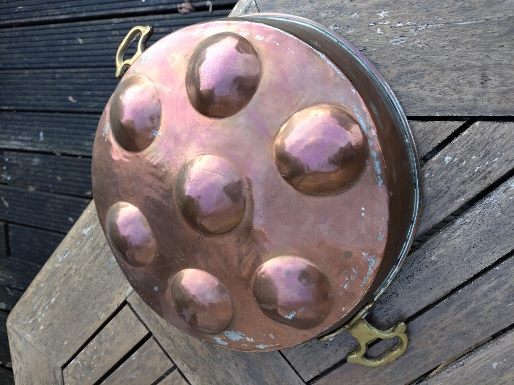 Antieke koperen puddingvorm, Antiek en Kunst, Antiek | Keukenbenodigdheden, Ophalen of Verzenden