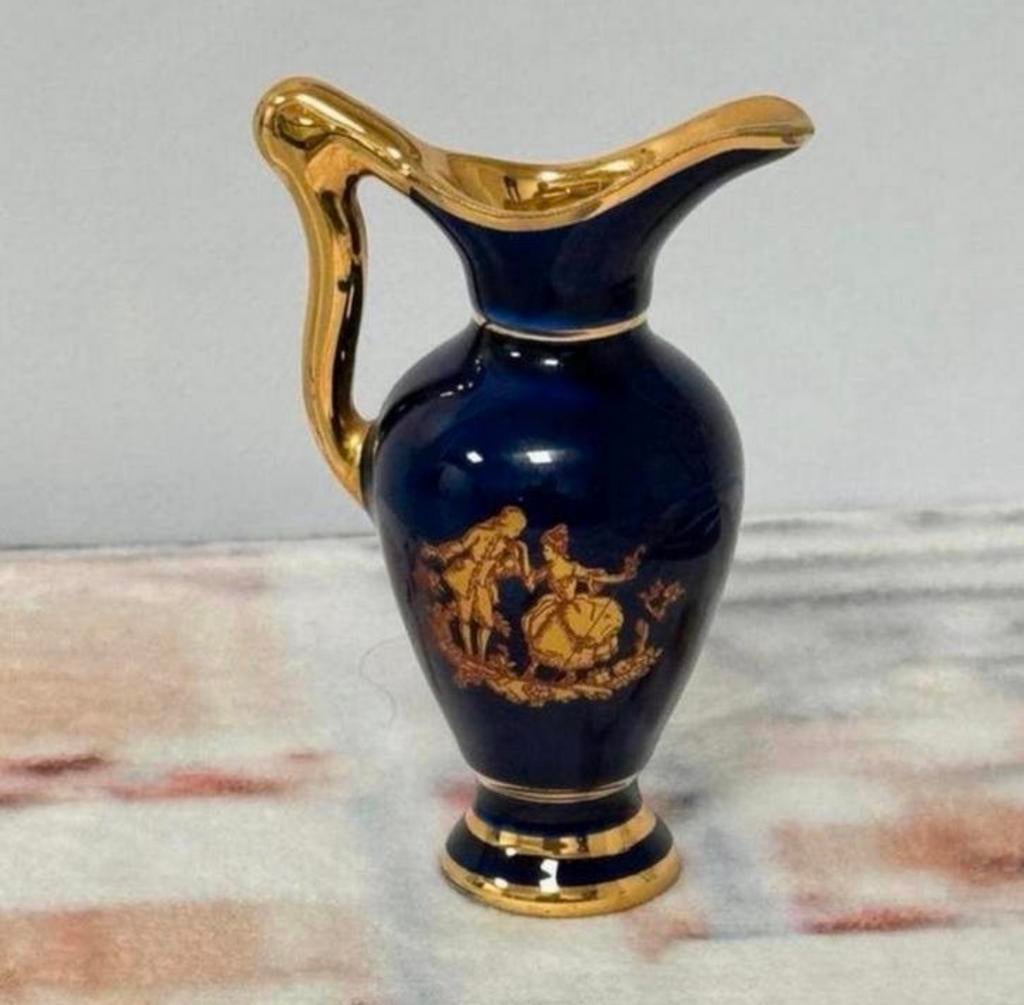 Miniatuur Limoges porseleinen kan vaas antiek france paris, Antiek en Kunst, Curiosa en Brocante, Ophalen of Verzenden