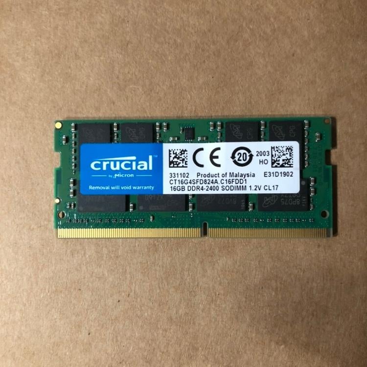 Crucial 16GB DDR4 SODIMM Laptop RAM 2400MHz, Computers en Software, RAM geheugen, Gebruikt, DDR4, Ophalen of Verzenden, 2400MHz