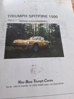 Werkplaatshandboek Nederlandstalig, Triumph Spitfire 1500, Ophalen of Verzenden, Gelezen, Overige merken, Nico Baas Triumph Centre