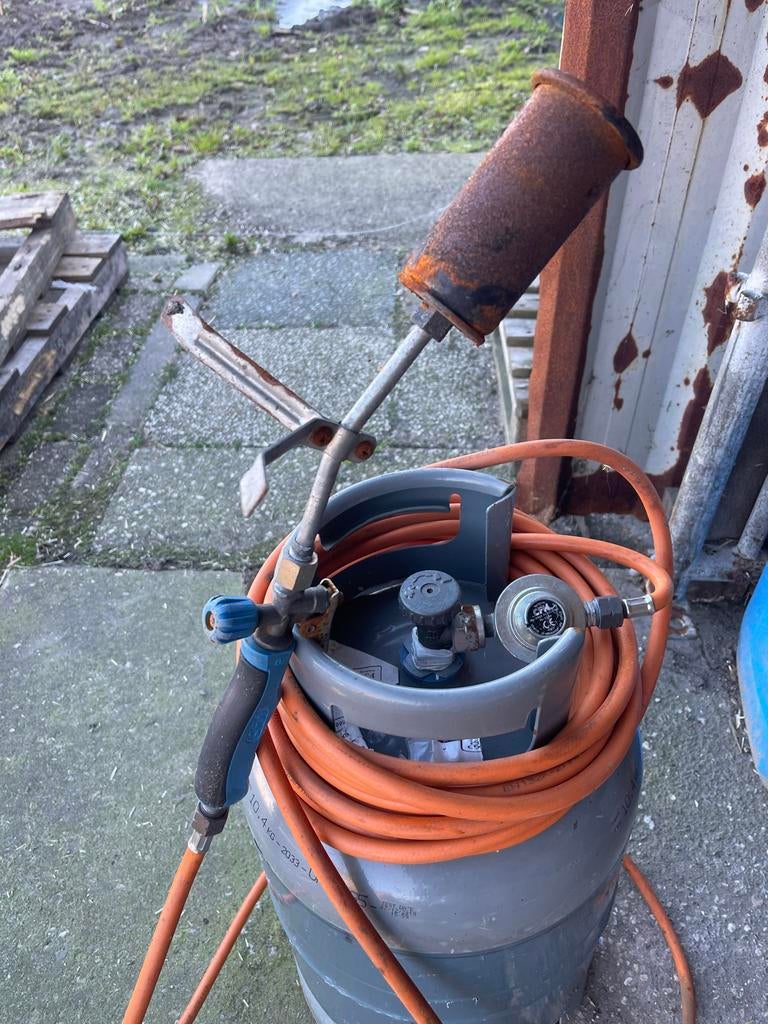 Te huur gasbrander dakleer onkruidbrander, Ophalen, Gebruikt