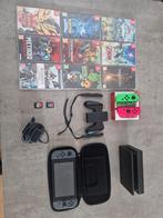 Nintendo Switch + 11 Games + Extra Controllers (Complete Set, Overige genres, Ophalen of Verzenden, Zo goed als nieuw, 3 spelers of meer