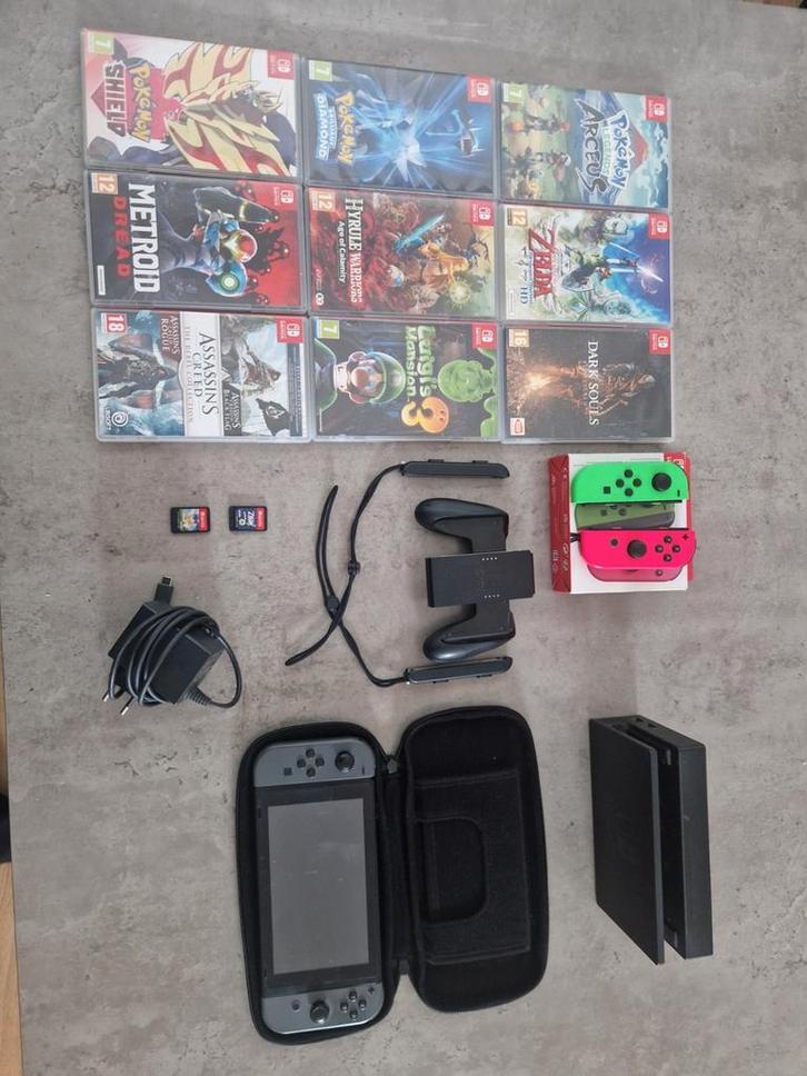 Nintendo Switch + 11 Games + Extra Controllers (Complete Set, Spelcomputers en Games, Games | Nintendo Switch, Zo goed als nieuw