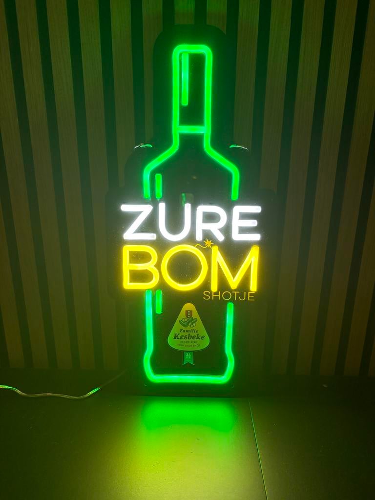 Kesbeke zure bom led neon lichtbak, Verzenden, Zo goed als nieuw, Lichtbak of (neon) lamp