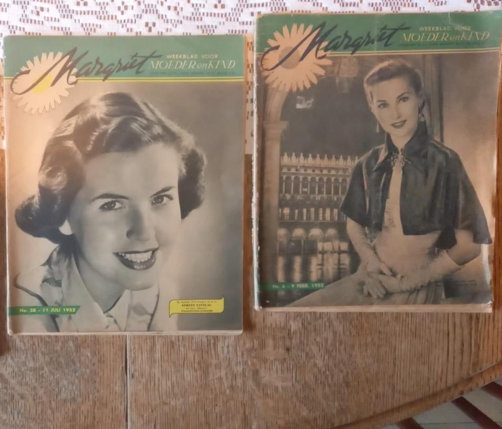 2 weekbladen Margriet: uit 1952 en 1953, Boeken, Tijdschriften en Kranten, Ophalen, Gelezen, Damesbladen