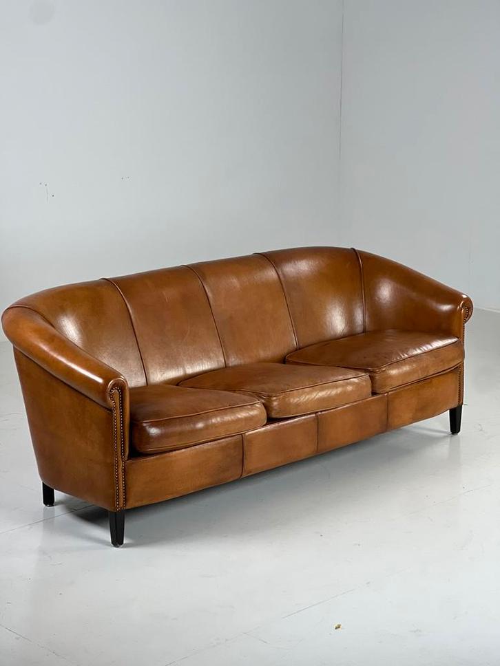 GEZOCHT! Schapenleren fauteuils en banken, Huis en Inrichting, Banken | Sofa's en Chaises Longues, Zo goed als nieuw, 75 tot 100 cm