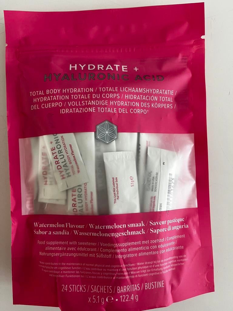 ISAGENIX Hydrate+ hyaluronic acid 24 sachets, Ophalen of Verzenden