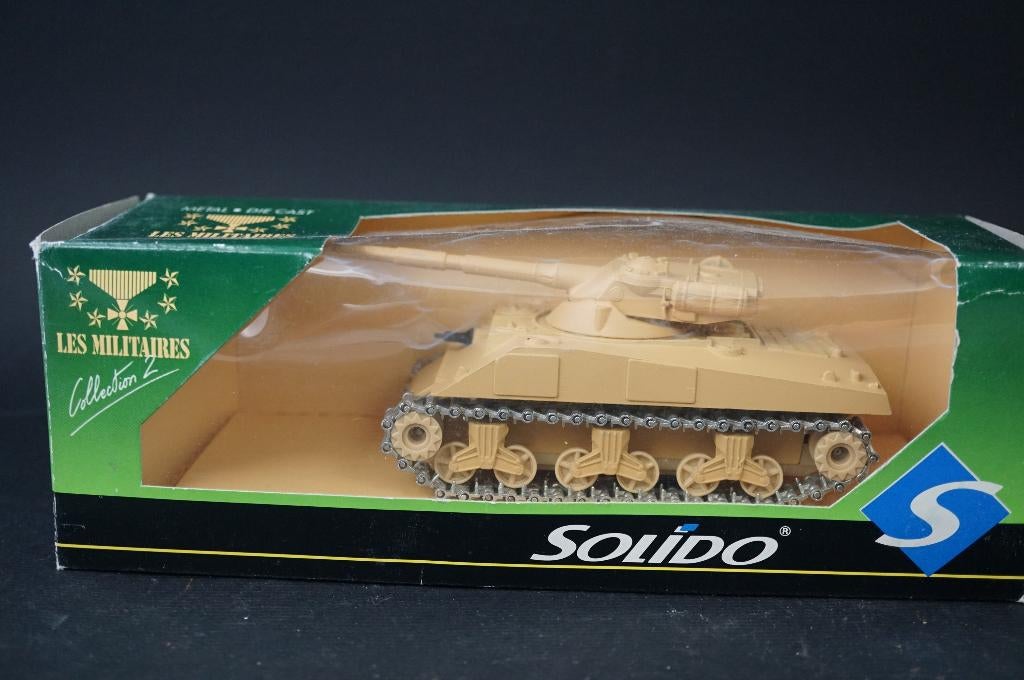 Solido Sherman Egyptien tank - 1/50 - TOP, Ophalen of Verzenden, Zo goed als nieuw, Overige typen, Overige merken