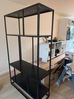 Giga Meubel Open Kast - Industrieel Zwart Design, Ophalen, Met plank(en), 100 tot 150 cm, Zo goed als nieuw