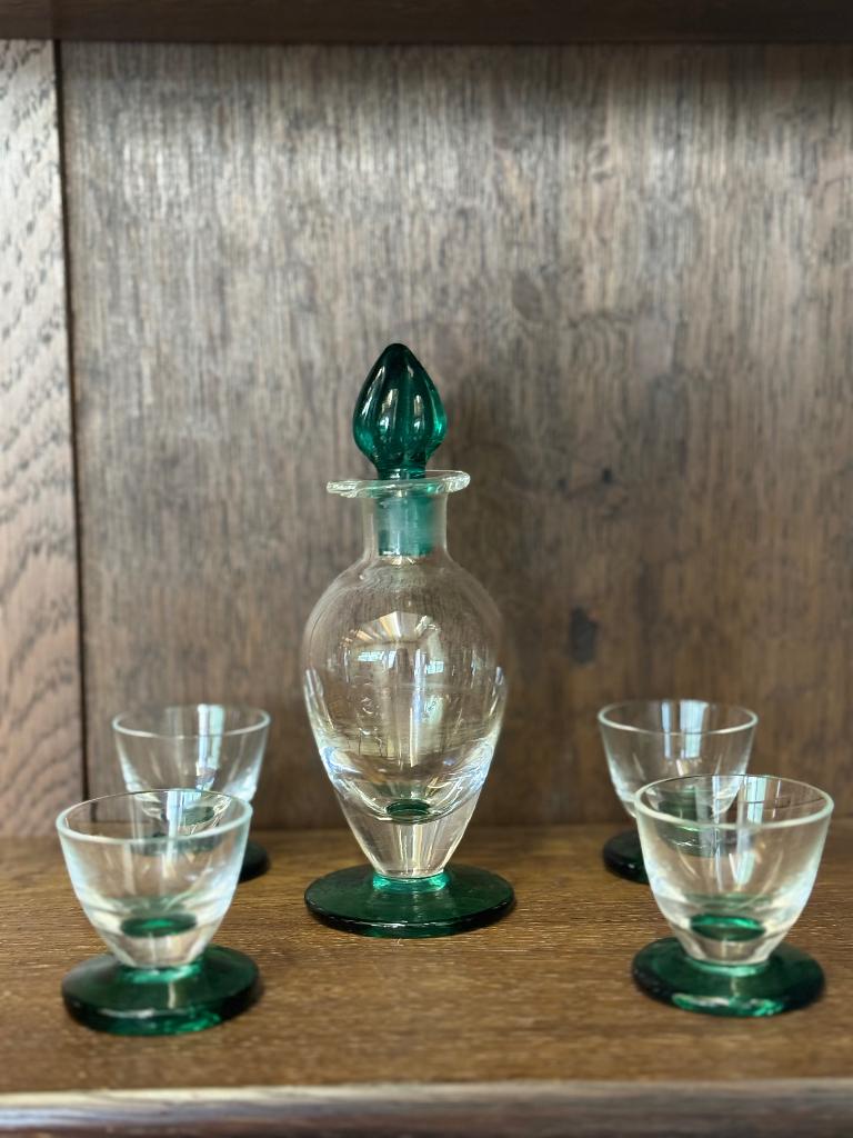 vintage tweekleurige likeurset, Ophalen of Verzenden