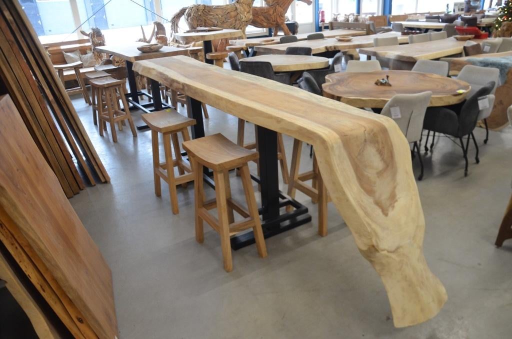 Suar Waterval Bartafel 330 cm BT 169, 50 tot 100 cm, Vijf personen of meer, Rechthoekig, Teakhout