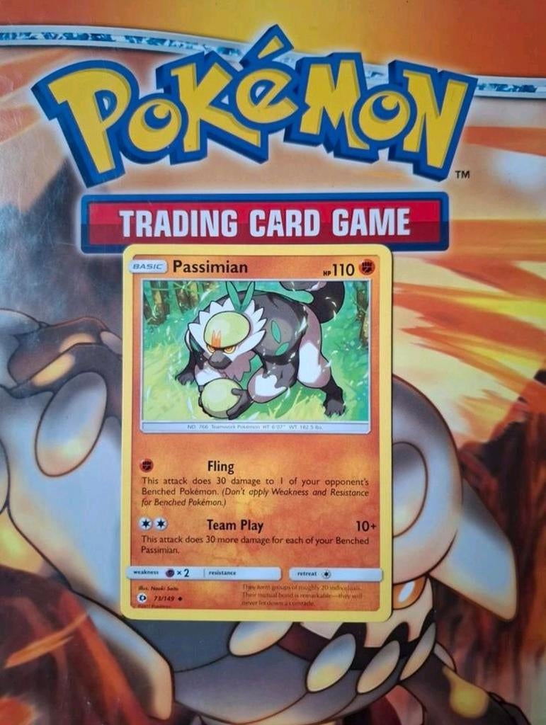 Passimian 73/149 Sun&Moon Base set pokemon kaart nm, Ophalen of Verzenden, Zo goed als nieuw, Losse kaart