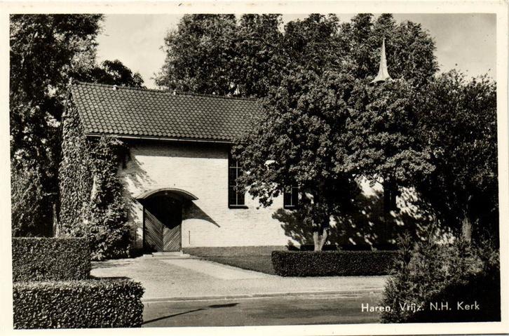 Haren, Vrijz. N.H. Kerk - ongelopen, Verzamelen, Ansichtkaarten | Nederland, Ongelopen, Groningen, Voor 1920, Ophalen of Verzenden