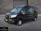Ford Transit 2.0 TDCI L3H2 DC Trend RWD (bj 2019), 4 cilinders, 2441 kg, Zwart, Bedrijf