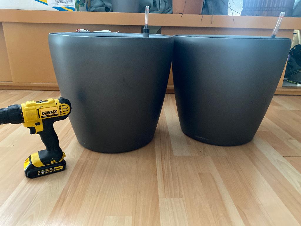 Grote bloempotten, Tuin en Terras, Bloempotten, Kunststof, Gebruikt, Rond, Balkon